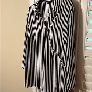 Talbots Monochrome Striped Top